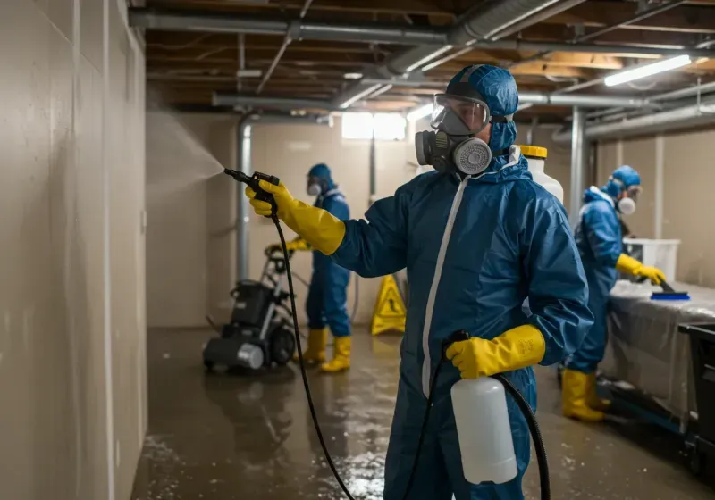 Basement Sanitization and Antimicrobial Treatment process in Elk River, MN